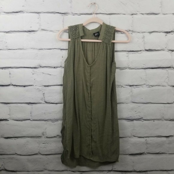 Bobeau Womens Size Medium High Low Hem Gauzy Tunic - Picture 1 of 6